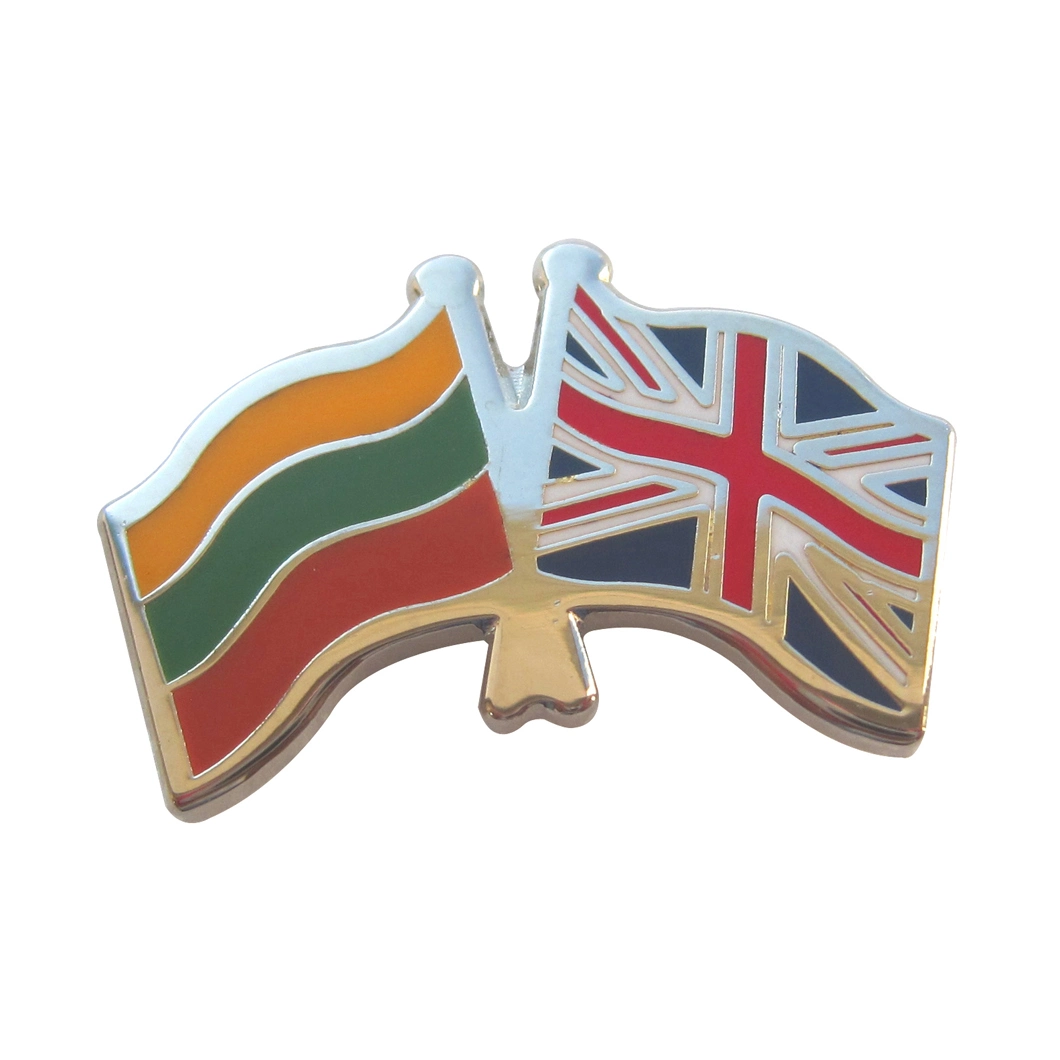 BSCI Certificated Custom Button Enamel Pin Badge Promotion Gift National Friendship Flag Pin Badges (A2101011)