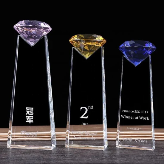 ODM OEM Awards Color Crystal Trophy para competição
