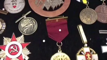Venda imperdível preço de fábrica personalizado medalha de metal esporte antigo com fita