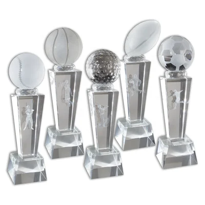 Troféu de cristal oem com logotipo gravado/troféu de diamante de cristal transparente/prêmio de cristal em forma de diamante para presente de negócios